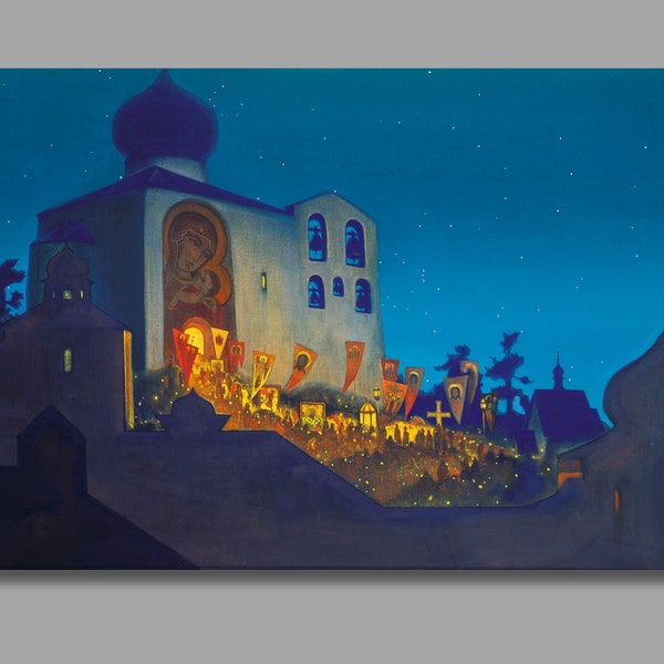 Nicholas Roerich Sky power Art Print, Russian Easter, Nicholas Roerich Artwork, Canvas Wall Art, Canvas Painting, Canvas Print, Wall Decor9