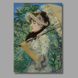 Edouard Manet Jeanne Spring Art Print, Canvas Print, Edouard Manet Canvas Wall Art,Impressionism Art, Canvas Poster, Wall Decor17