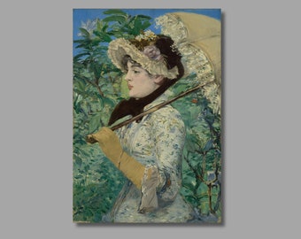 Edouard Manet Jeanne Spring Canvas Print, Impressionism Wall Art