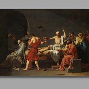 Jacques-Louis David The Death of Socrates Art Print, Jacques-Louis David Canvas Wall Art, Canvas Poster & Panel, Home Wall Decor6