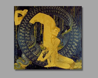 Augusto Giacometti Adam and Eve (1907) Art Print,Canvas Print, Augusto Giacometti Canvas Wall Art, Canvas Poster & Panel, Home Wall Decor1
