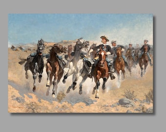 Lámina artística de Frederic Remington: Póster en lienzo de la Cuarta Tropa 2