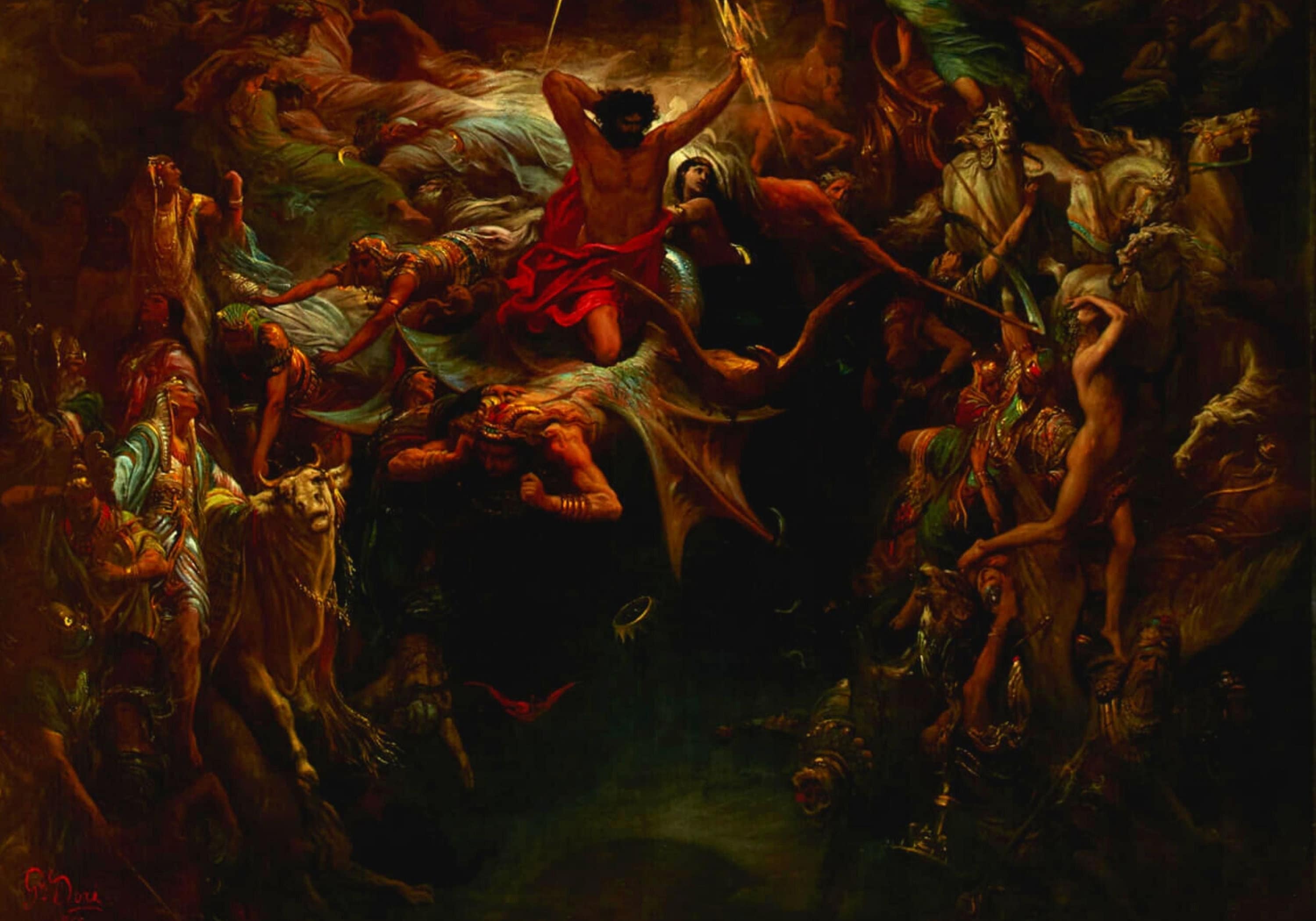 Gustave Dore the Triumph of Christianity Over Paganism Art Print,gustave Doré Canvas Wall Art