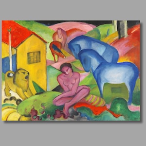 Franz Marc The Dream Art Print, Canvas Print, Franz Marc Canvas Wall Art, Franz Marc Artwork, Canvas Poster & Panel, Wall Decor5