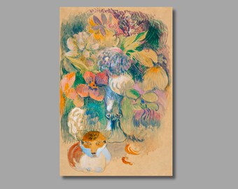 ポール・ゴーギャン：「花瓶の花」、1886年 - 美術館品質のジクレー