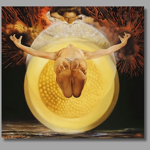 Salvador Dali The Ascension of Christ Art Print ,Salvador Dali Canvas Wall Art,Dali Exhibition Poster Print Surrealism art,Dali CANVAS72