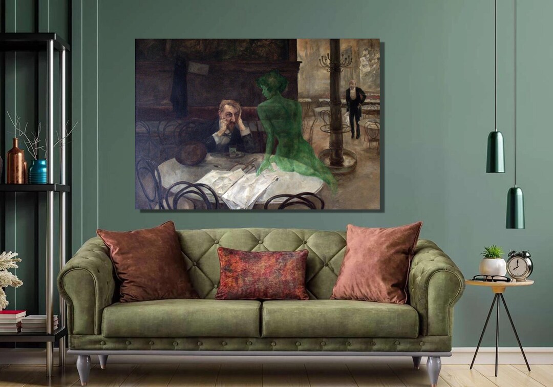 Viktor Oliva the Absinthe Drinker Art Print, Viktor Oliva Canvas Wall ...
