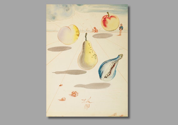 Salvador Dali Fruits Canvas Print: Surrealist Home Wall Decor - Etsy