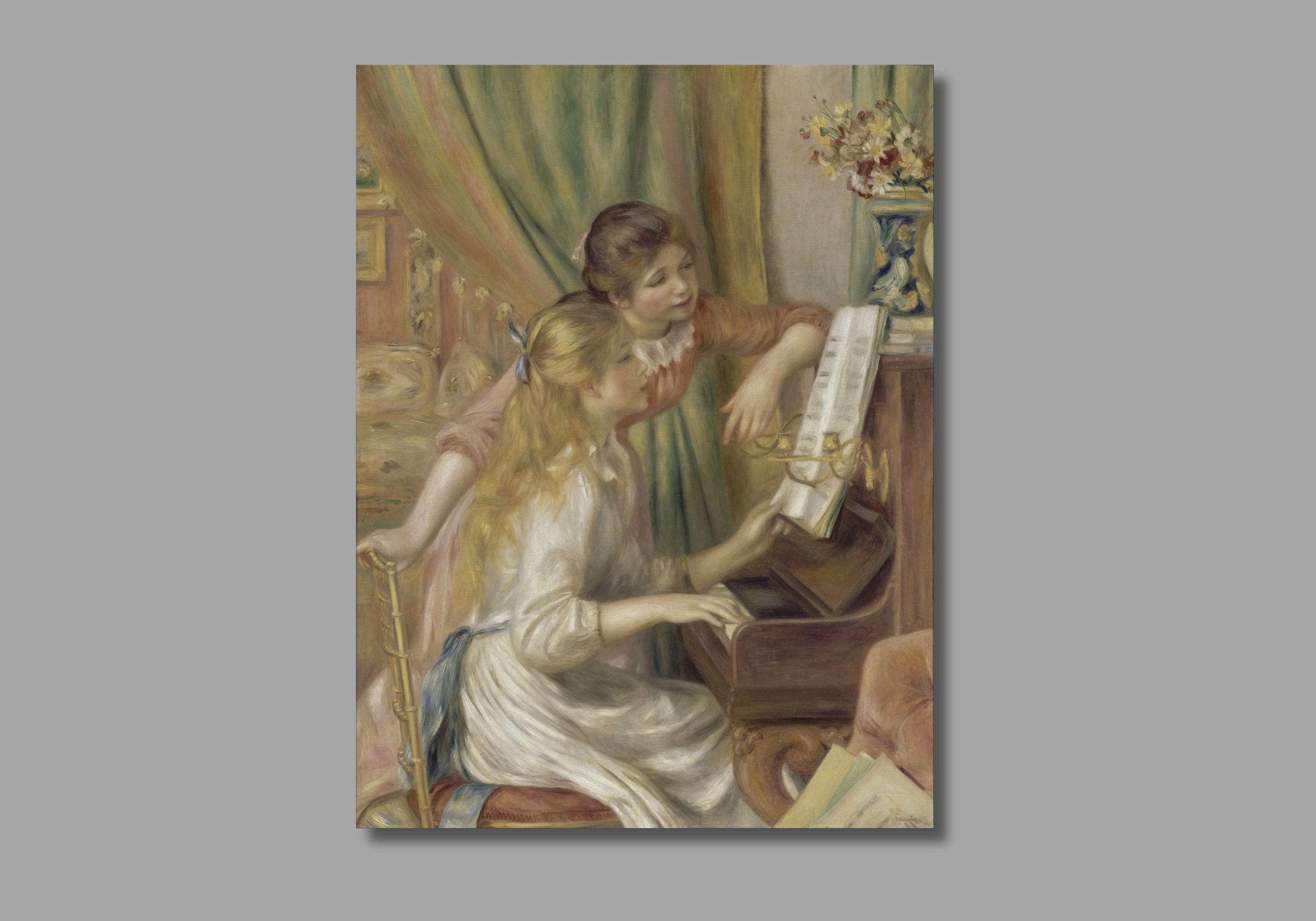 Pierre Auguste Renoir : Girls at the Piano, 1892 - Canvas Art
