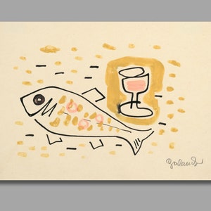 Mikuláš Galanda Stillleben mit Fisch Kunstdruck, Mikuláš Galanda Leinwand Wandkunst, Fine Art, Leinwanddruck, Leinwand Poster, Wanddekor3