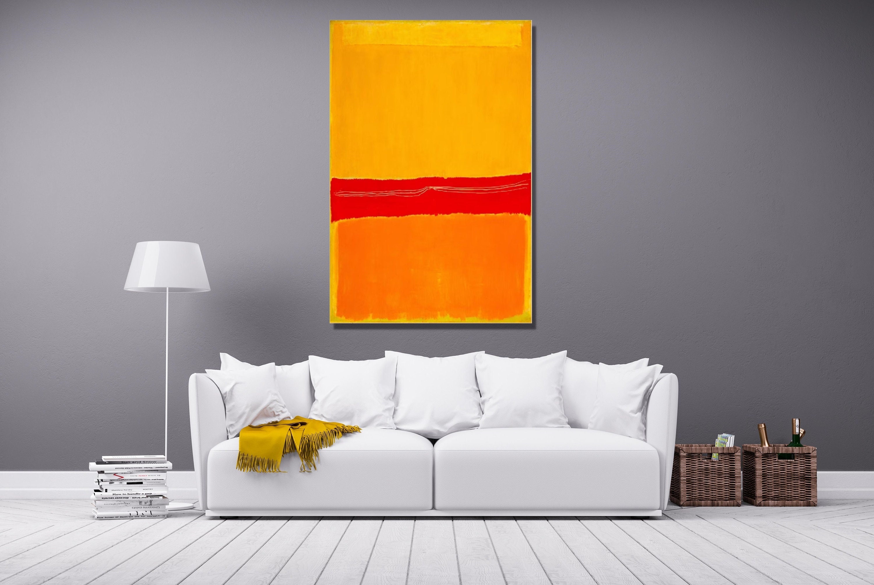 Mark Rothko No 5 - No 22,Yellow and Red Art Print,Canvas Wall Art,Rothko Art Museum Exhibition,Reproduction Art,Canvas Poster , Wall Decor21