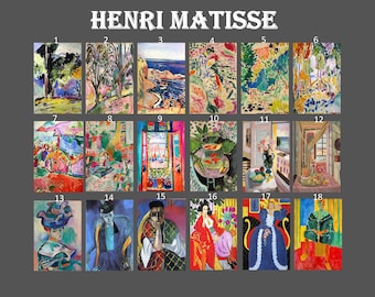 Set Of 3 Henri Matisse Canvas Wall Art,Henri Matisse Artwork,Canvas poster,Create Your Own Canvas Set,We will Produce it,Canvas Wall Decor19