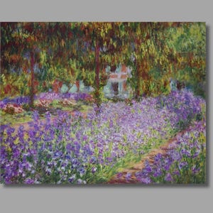Claude Monet The Artist&#39;s Garden at Giverny Art Print, Frame Large Wall Art,Green Art,Vintage Art,Minimalist Art,Canvas Gift,Wall Decor40