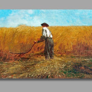Winslow Homer The Veteran in a New Field Art Print, Winslow Homer Canvas Wall Art Design,Farmer Painting, Canvas Print, Wall Decor1