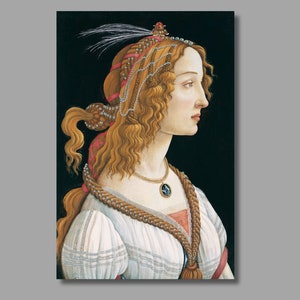 Sandro Botticelli Portrait of a Young Woman Art Print, Sandro Botticelli Canvas Wall Art, Canvas Poster & Panel, Home Wall Decor6