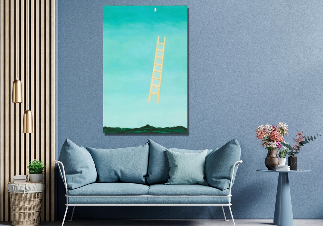 Georgia O'keeffe Ladder to the Moon Art Print,georgia Okeeffe Canvas