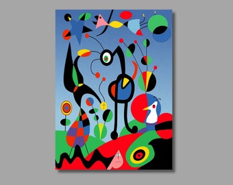 Joan Miro The Garden Art Print, Joan Miró Canvas Wall Art, Surrealism Art, Joan Miró Artwork, Canvas Poster & Panel, Wall Decor41