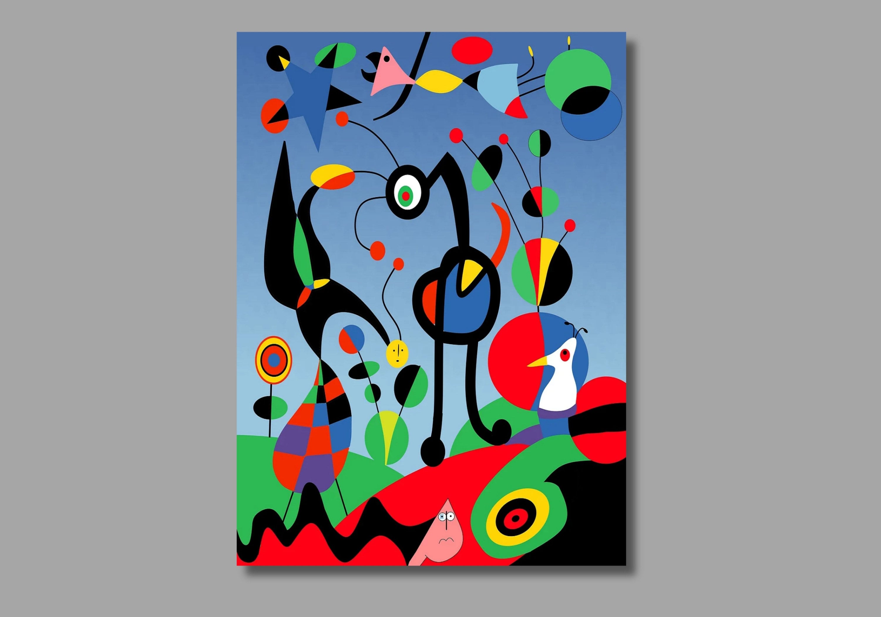 Joan Miró the Garden Canvas Art Print, Surrealist Wall Decor - Etsy