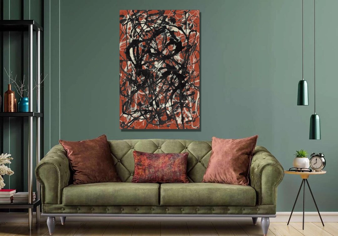 Jackson Pollock Free Form Art Print,jackson Pollock Canvas Wall Art ...