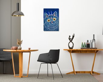 Louis Wain Gothic Cat Vinyl Sticker - 5" Outdoor Rated Decal For Cars, Laptops, Windows & More