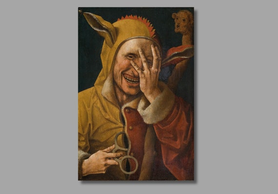 Laughing Fool Art Print, Jacob Cornelisz Van Oostsanen, Canvas