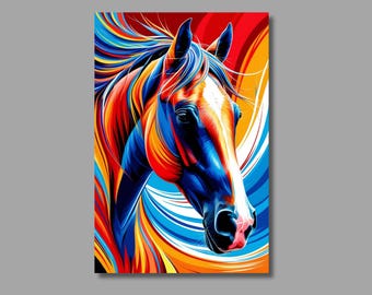 油絵　専用　青い世界の馬たち 油絵 専用 青い世界の馬たち