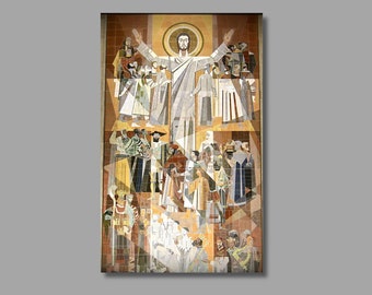 Arte de pared en lienzo de Jesús, pintura cristiana, decoración religiosa para el hogar