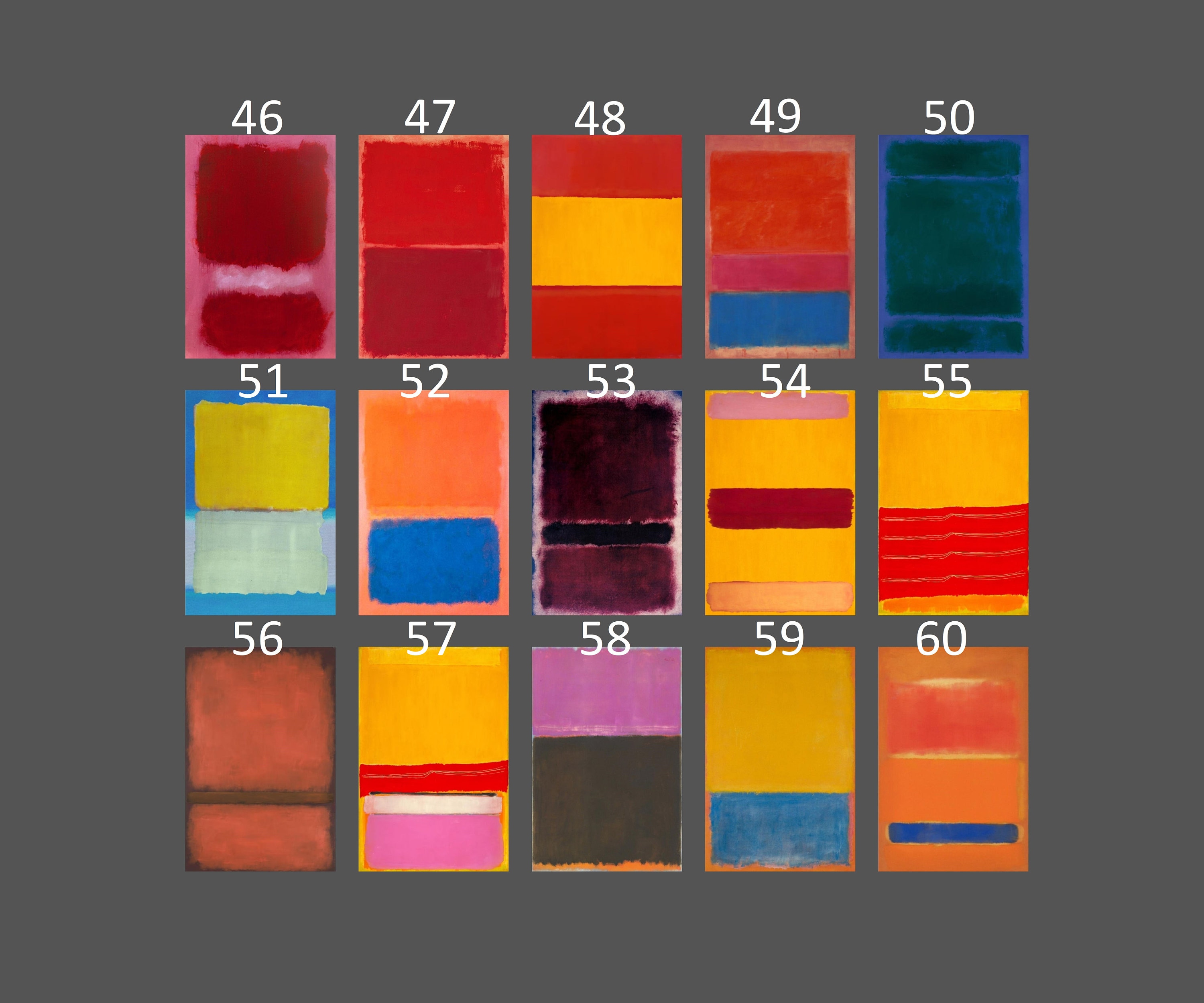Set of 2 Mark Rothko Canvas Wall Art,abstract Art, Mark Rothko Painting ...