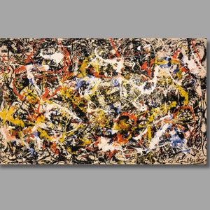 Jackson Pollock Numero 3, 1949 Stampa artistica, Jackson Pollock Canvas Wall Art, Stampa su tela astratta, Poster su tela Pollock, Decorazione da parete71