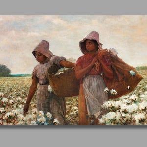 Winslow Homer The Cotton Pickers Art Print, Winslow Homer Canvas Wall Art Design,Farmer Painting, Canvas Print, Wall Decor4