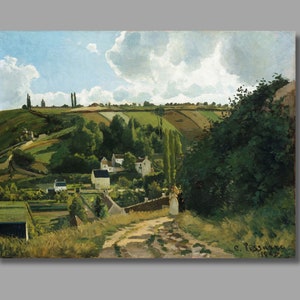 Camille Pissarro Jalais Hill, Pontoise (1867) Art Print,Camille Pissarro Canvas Wall Art, Canvas Poster,Canvas Print, Wall Decor2
