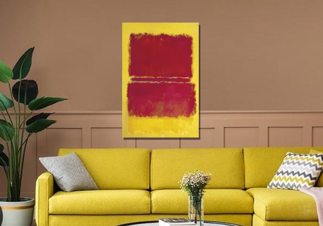 Mark Rothko Yellow and Red Art Print, Canvas Wall Decor - Etsy