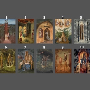 Set Of 3 Remedios Varo Canvas Wall Art,Canvas Print, Varo Artwork,Create Your Own Canvas Set,We will Produce it,Canvas Home Wall Decor3