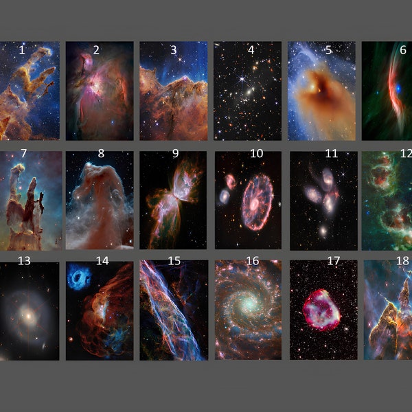 Ensemble de 3 images de la NASA sur toile d'art mural, James Webb, télescope spatial, poster de la NASA, Créez votre propre ensemble de toiles, Nous le produirons, Décoration murale en toile