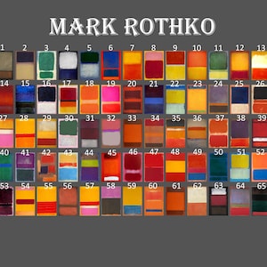 Set mit 2 Mark Rothko Leinwand Wandkunst, Abstrakte Kunst, Mark Rothko Malerei, Erstellen Sie Ihr Eigenes Leinwand-Set, wir werden es produzieren, Leinwand-Wanddekor