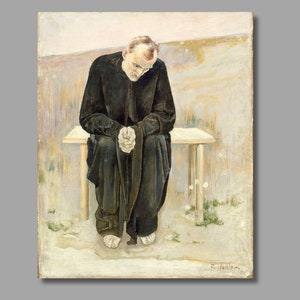 Ferdinand Hodler Der Desillusionierte Kunstdruck, Ferdinand Hodler Leinwand Wandkunst, Leinwanddruck, Symbolik, Qualitätsleinwand, Wanddekor3