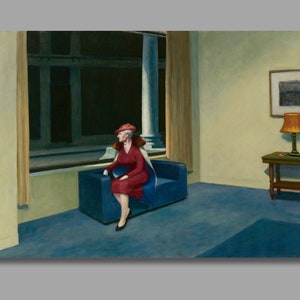Edward Hopper Das Hotel Fenster Kunstdruck, Edward Hopper Leinwand Wandkunst, Realismus Kunst, Hopper Kunstwerk, Leinwanddruck, Wohn- und Bürodekor19