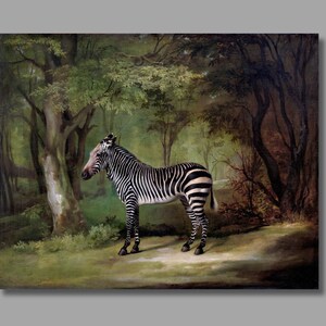 George Stubbs Zebra Art Print, George Stubbs  Canvas Wall Art,Modern art,Animal Canvas Print,Canvas Poster, Wall Decor1