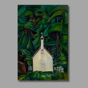 Emily Carr The Indian Church Art Print, Emily Carr Canvas Wall Art ,Church at Yuquot Village, Canvas Poster, Home Wall Decor26