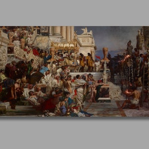 Henryk Siemiradzki Nero&#39;s Torches Art Print,Henryk Siemiradzki Canvas Wall Art,Canvas Print,Canvas Poster & Canvas Panel,Wall Decor1