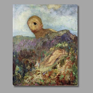 Odilon Redon de cycloop Art Print, mythologieprint, Odilon Redon canvas muurkunst, symboliek kunst, canvasprint, thuis- en kantoordecoratie1