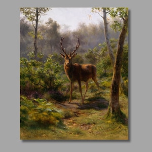 Rosa Bonheur A Stag   Art Print ,Rosa Bonheur Canvas Wall Art,Canvas Print, Canvas Poster & Canvas Panel, Wall Decor3
