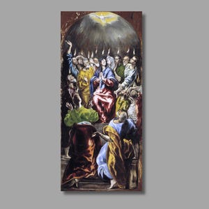 El Greco The Pentecost Art Print, El Greco Artwork, Canvas Wall Art, Canvas Print, Canvas Poster & Panel, Home Wall Decor6
