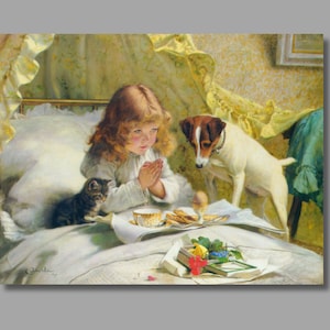 Charles Burton Barber Suspense Art Print, Charles Burton Barber Canvas Wall Art, Canvas Print, Animal Painting, Canvas Poster , Wall Decor1