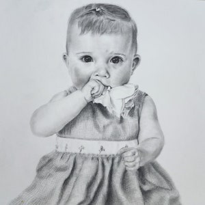 Hand Drawn Custom Graphite Portrait