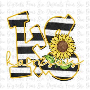 Kansas png, Kansas Sunflower png, KS, Kansas DTF Design, Kansas Digital png, KS png, U.S. States png, Sunflower png, Kansas State Flower