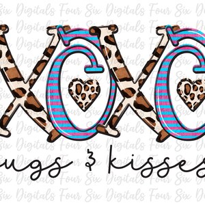 XOXO png, Valentine Hugs & Kisses, Valentine&#39;s Day png, Valentine DTF, Valentine Sublimation, Valentine xoxo, Vday png, Hugs and Kisses