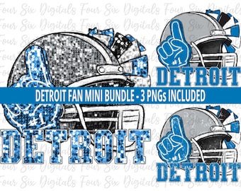 Detroit Football Fan png, Football Fan DTF Design, Detroit Football png, Football Fan Digital, Detroit Faux Sequin, Detroit Grunge