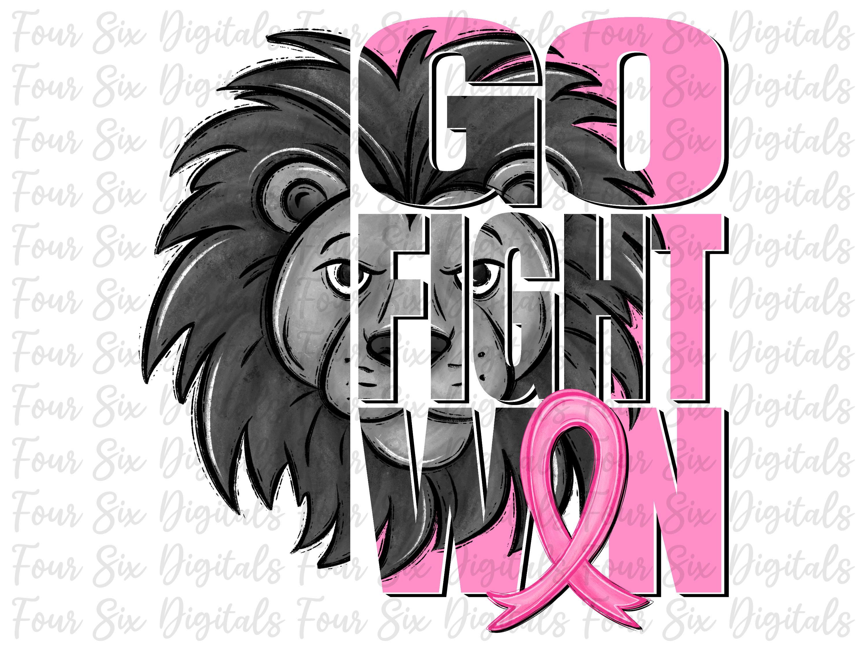 Go Fight Win Lion Png, Breast Cancer Awareness, Lions Mascot, Pink Out ...