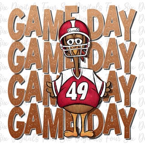 Game Day Turkey png, Football png, Thanksgiving Sublimation, DTG/DTF Designs, San Francisco Football, Thanksgiving Football, Turkey Football